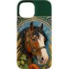 Belle Epoque Animals Custodia per iPhone 15 Cavallo da tiro Clydesdale Art Nouveau