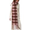 OUNIYA, sciarpa grande a quadri spessa, con motivo tartan, a quadri colorati, oversize, morbida, in lana di cashmere, calda e spessa, per l'inverno, per donna, rosa, L