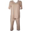 RAGNO Pigiama donna manica corta pantalone pinocchietto puro cotone art. DC21NE - 42, Rosa