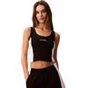 Calvin Klein Donna Canotta Corta, Nero (Black), M