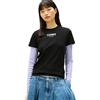 Tommy Jeans Donna T-Shirt Maniche Corte Regular Essential con Scollo Rotondo, Nero (Black), S