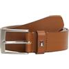 Tommy Hilfiger Cintura Uomo Adan 3,5 cm Cintura in Pelle, Marrone (Cognac), 110 cm