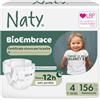 Naty BioEmbrace Pannolini Neonato | Certificati per pelle sensibile | Protezione anti-perdite fino al 100% | Morbidezza vegetale | Senza profumo & cloro | Taglia 1 (2-5 kg), 100 pz