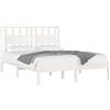 vidaXL Letto in legno massiccio di pino bianco 120x190 cm