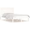 vidaXL Letto in legno massiccio bianco 120x190 cm