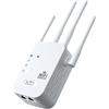 Generico Repeater wireless, WiFi Extender - 1200 Mbit/S Extender WiFi più forte | 4 Port Network Gigabit -Thenet -Port, Double - 5GHz/2,4 GHz per Rep wireless Booster