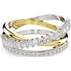 SWAROVSKI ANELLO HYPERBOLA MIS.58 BIANCO, PLACCATURA MISTA 5689729