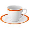 BITOSSI HOME TAZZA CAFFE CON PIATTINO, PETALO ARANCIO RUGGINE