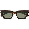 Saint Laurent Occhiali da Sole SL 633 Calista 003 Marrone/Verde Unisex 57/17/145