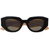 Gucci Occhiali da Sole GG1421S 008 Nero Rosa/Marrone Unisex 51/20/145