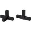 cyclingcolors connettore tubo quadro 20x20 25x25 30x30 plastica 20mm 25mm 30mm quadrato supporti staffe mensole (X (25mm))