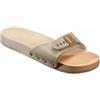 Scholl Shoes Scholl Pescura Flat Zoccoli Con Tomaia In Pelle Regolabile Colore Sabbia Misura 45