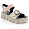 IGI&Co Sandali con zeppa da donna platino e grigio con strap 35 EU