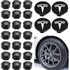 topfit Kit coprimozzo Set coprimozzo Centrale Copridado Dado Coperchio Logo Centrale Modifica Emblema Coprimozzo per Model Y Model 3 Model S Model X (White)