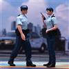 Figurine in scala 1/18 della polizia di Hong Kong, micro paesaggi,