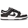NIKE Dunk Low Sneaker In Pelle Bianco Nero - Donna - Bianco Nero