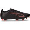 PUMA Ultra 6 Play FG/AG Scarpa Da Calcio In Ecopelle Nero Rosso - Uomo - Nero Rosso
