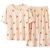 MGDIFYXAA Set Pigiama da Donna - Pigiama Estivo A 2 Pezzi da Donna Taglie Forti Set con Stampa Top Senza Maniche E Pigiama al Polpaccio Set Pigiama da Notte Pigiama da Notte,Stile C,4XL