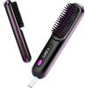 WENJION Spazzola lisciante per capelli senza fili, 2000 mA, pettine riscaldato portatile per viaggi, mini spazzola ricaricabile USB con 3 impostazioni di temperatura, anti-scottatura e spegnimento automatico