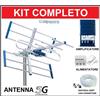 EDISION Kit Antenna Tv Esterna Digitale Terrestre Mini UHF Amplificatore Da Palo 30dB 5G