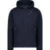 CMP Giacca in Softshell con cappuccio staccabile Blue/Ice da Uomo