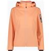 CMP Giacca in Light Softshell con cappuccio staccabile Salmone da Donna