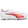 Puma Ultra Ultimate FG/AG White/Black/Fire Orchid da Uomo