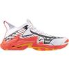 Mizuno Wave Lightning Neo 3 White/FieryCoral2/Citrus