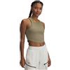 Under Armour Canotta Rival Rib Bayou/White da Donna