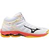 Mizuno Wave Voltage 2 Mid White/FieryCoral2/Citrus