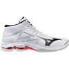 Mizuno Wave Lightning Pro Mid White/Black/Fiery Red