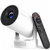 StarTech HY300Pro+ - Mini proiettore - Ingresso 8K, Android 14 - 8000 lumen, tecnologia 3LCD - WiFi 6, Bluetooth 5.4 - Correzione automatica della distorsione trapezoidale, distanza di proiezione 102-508 cm - Bianco, spina EU