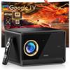 StarTech Proiettore LED intelligente - X08, proiettore per home cinema con TV stick - 1080p Full HD - 4000 lumen ANSI - Android 11, Wi-Fi, Bluetooth - Correzione automatica della distorsione trapezoidale, messa a fuoco TOF, spina EU