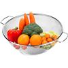 Zqkimzi Colino in acciaio inox per cucina, scolapasta per lavare frutta, cestello scolapiatti in metallo, colino per lavello da cucina, colino con manici, colino versatile per bacche, pasta, spaghetti