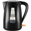 UNOLD 18555 - Bollitore da golf con indicatore del livello dell'acqua, con filtro anticalcare, volume 1,7 litri, 1.800-2.150 Watt, colore: Nero