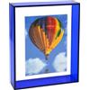 Mutellstory Cornice portafoto fluttuante in acrilico, 20,3 x 25,4 cm, per montaggio a parete e da tavolo, decorativa in galleria, casa, ufficio, blu Klein