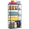 VEVOR Scaffale Portaoggetti, Scaffale Portaoggetti a 5 Livelli, Ripiani in Metallo Regolabili, Scafandro per Cucina, Magazzino, Seminterrato, Scaffalatura Nero 907 kg, 406 x 914 x 1813 mm