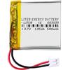 Liter energy battery Batteria 603030 LiPo 3.7V 500mAh 1.85Wh Ricaricabile Connettore PH2.0 (JST-PHR-02) Tipo B Litio: Assicurarsi che la polarità del dispositivo corrisponda 32x30x6mm (PH2|500mAh|603030)