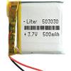 Liter energy battery Batteria 503030 LiPo 3.7V 500mAh 1.85Wh 1S 5C Liter Energy Battery per l'elettronica Ricaricabile Telefono Portatile Smartwatch Orologio GPS - Non adatto per Radiocomando 32x30x5mm (500mAh|503030)