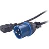 oniroview Cavo Alimentazione Spina CEE 16A Blu Presa Tripolare IEC C19, 3mt colore Nero 3 x 1.5mm