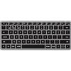 Satechi Tastiera Wireless X1 𝗤𝗪𝗘𝗥𝗧𝗬 𝗨𝗦, Tastiera Bluetooth in Alluminio, Multi Dispositivo, Retroilluminata e Ricaricabile, per Mac, Windows e Android (Grigio, Layout Americano)