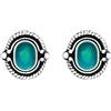 Zenvie Orecchini a perno in argento sterling con cambio di colore a seconda dell'umore, stile vintage, 8 mm x 7 mm, Argento sterling