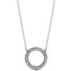 PANDORA Collier reversibile in argento con logo e zirconia cubica trasparente, 45