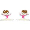Zenvie Orecchini a perno da ginnastica con confezione regalo in argento Sterling rosa