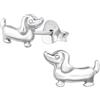 Zenvie Orecchini bassotto, argento sterling 925, cani | argento sterling 925, 10x6 mm, senza nichel, scatola regalo, sagoma di bassotto