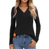 Crewhpo Maglia Intima Donna Cotone Maglie Termica in Pizzo a Maniche Lunghe Traspirante Intimo Termico Invernale Maglietta Termica Scollo a V Sottogiacca Caldo Bianco L