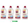 Beni Culinari 4 x Chanteclair Lavatrice Marsiglia Detersivo Liquido - Detersivo liquido per lavatrice - Formula detergente con sgrassatore 28 lavaggi 1260 ml + portachiavi Beni Culinari