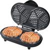Bestron Waffle Maker, piastra per waffle doppio a forma di cuore, macchina per waffle con antiaderente & indicatoro luminso, collezione Sweet Dreams, 1200 watt, colore: Nero Opaco