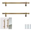 PILYON Cucina Pomelli 2Pezzi Bronze Salad Hand Style Retro Brass Cabinet Door Drawer Cabinet Maniglia Per Porta In Legno,Hole Pitch96mm