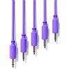 ExcelValley - 5-Pack - Cavi Modulari Patch Mono - TS 3,5mm 1/8 Eurorack Sintetizzatore [Viola - 10 cm - 4]